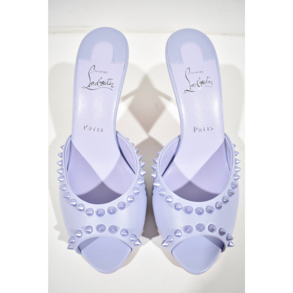Christian Louboutin Me Dolly Spike 85 Skylight Purple Sandal Mule Heel Pump 39.5 - Picture 5 of 12